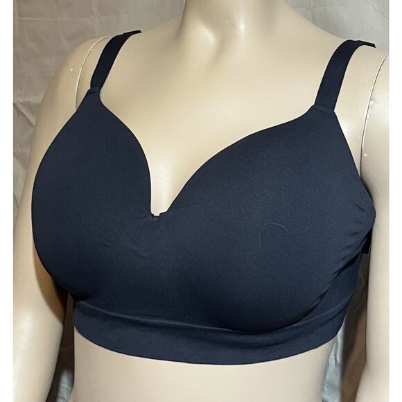 Popilush Black Wireless Comfort Everyday Lounge Bra New with Tags. 3XL - Picture 1 of 12